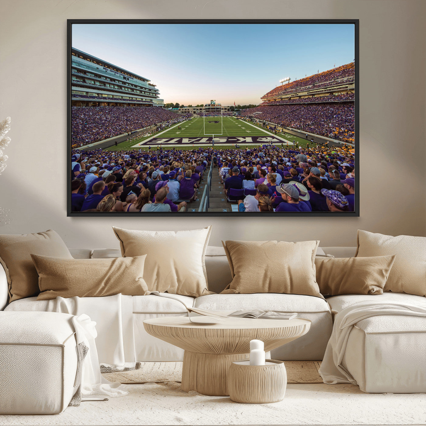 82792-MGV-CV-36X24-Kansas State University Wildcats Football Team Print - Manhattan Bill Snyder Family Football Stadium