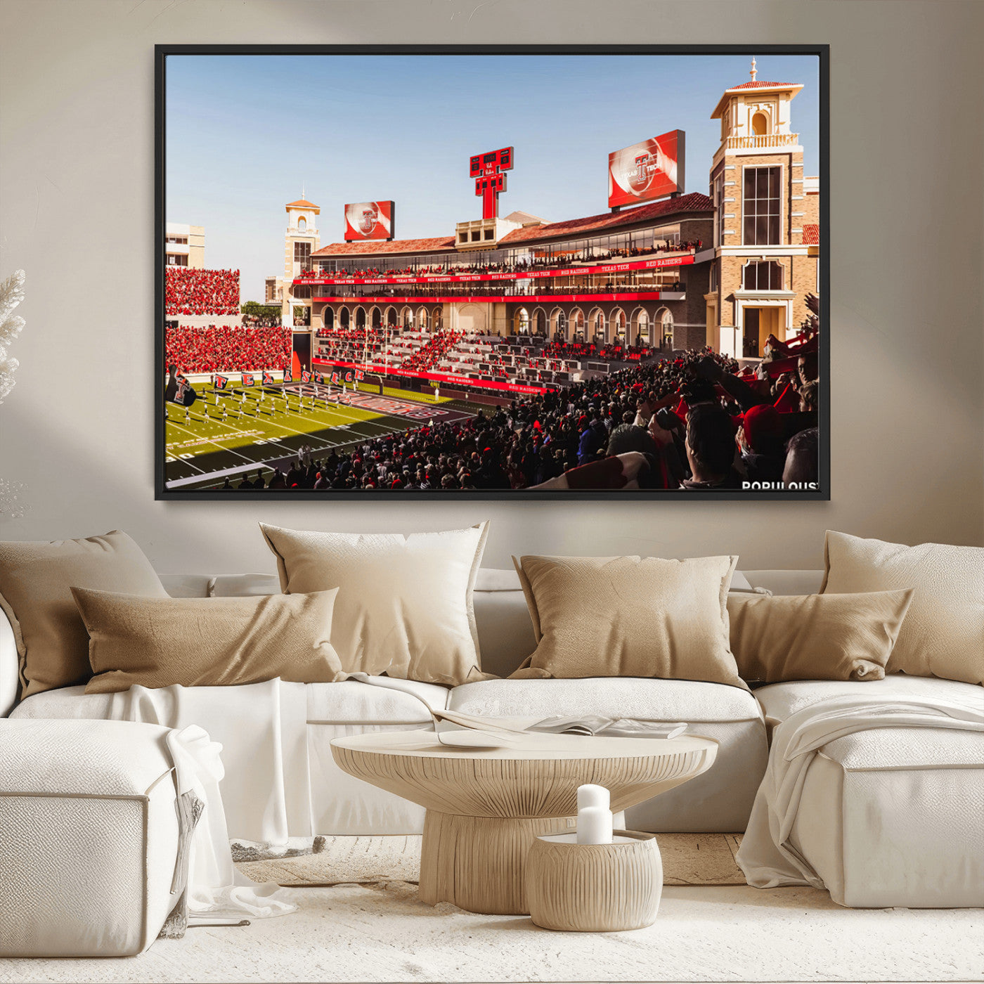 -Jones AT&T Stadium Texas Tech Red Raiders Wall Art | Large Att Stadium Canvas Print | College