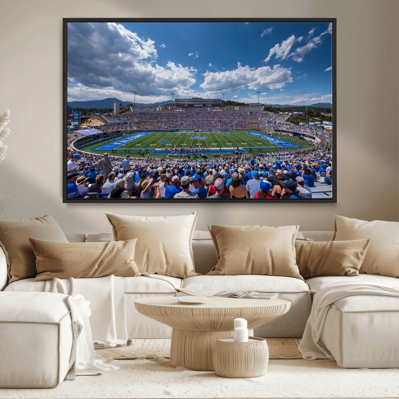59281-MGV-CV-36X24-Air Force Falcons Football Team Print - Colorado Springs Falcon Stadium Wall Art Canvas Print