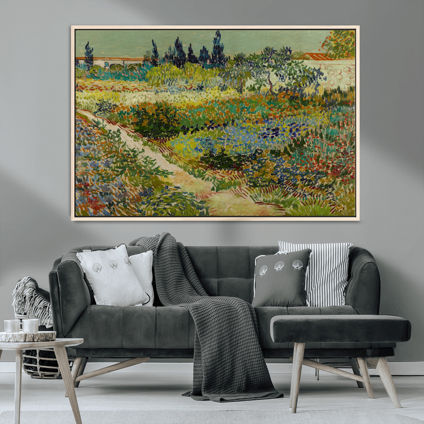96965-MGV-CV-36X24-Vincent van Gogh Garden at Arles Wall Art Canvas Print