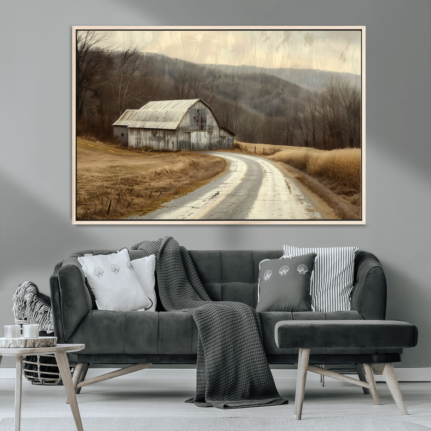 10376-MGV-CV-36X24-Vintage Barn for Farmhouse Wall Decor Canvas Print