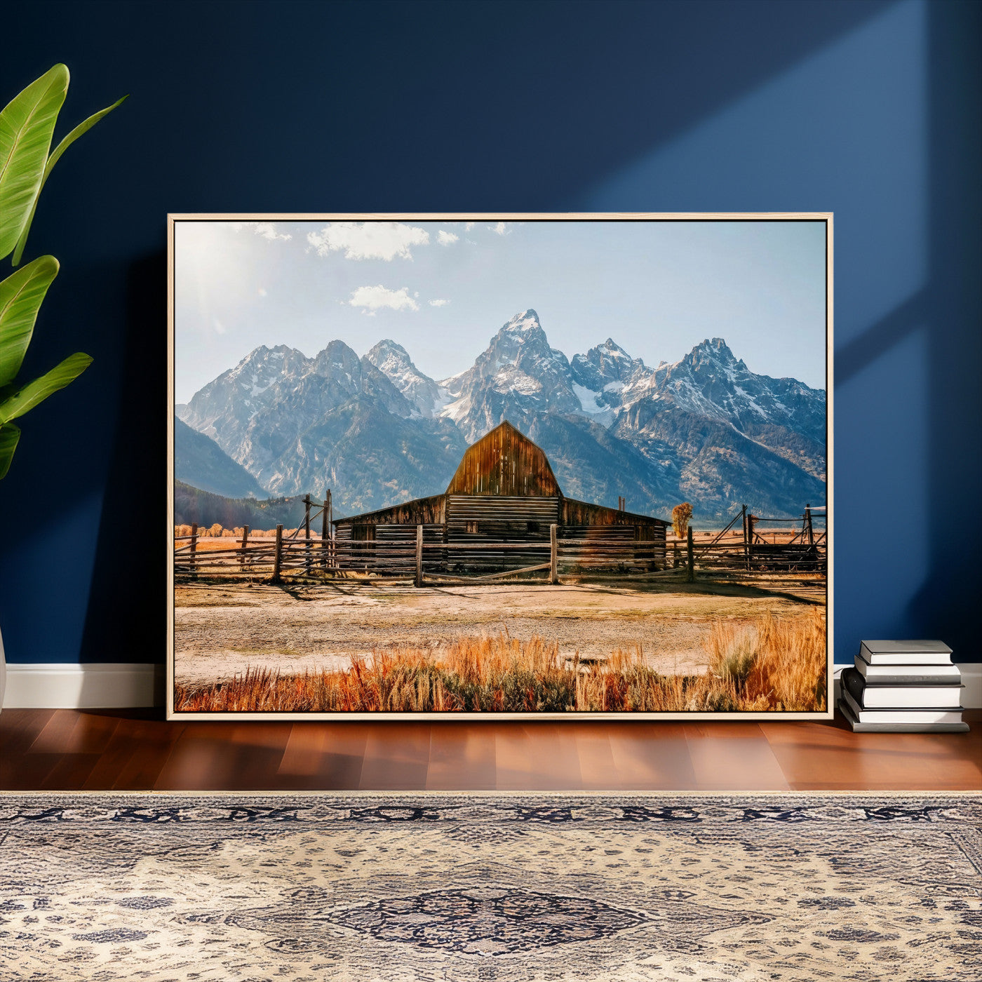 26513-MGV-CV-36X24 - Vintage Old Barn Field Wall Art Canvas Print for Farmhouse Decor - Rustic Barn Wall Art Canvas Print