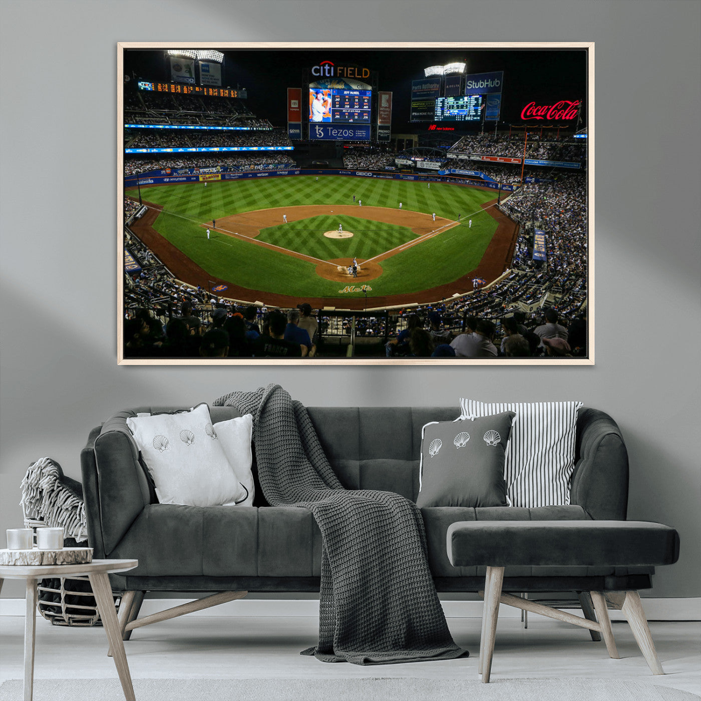 25148-MGV-CV-36X24-Los Angeles Dodgers Baseball Team Print - California Dodger Stadium Wall Art Canvas Print