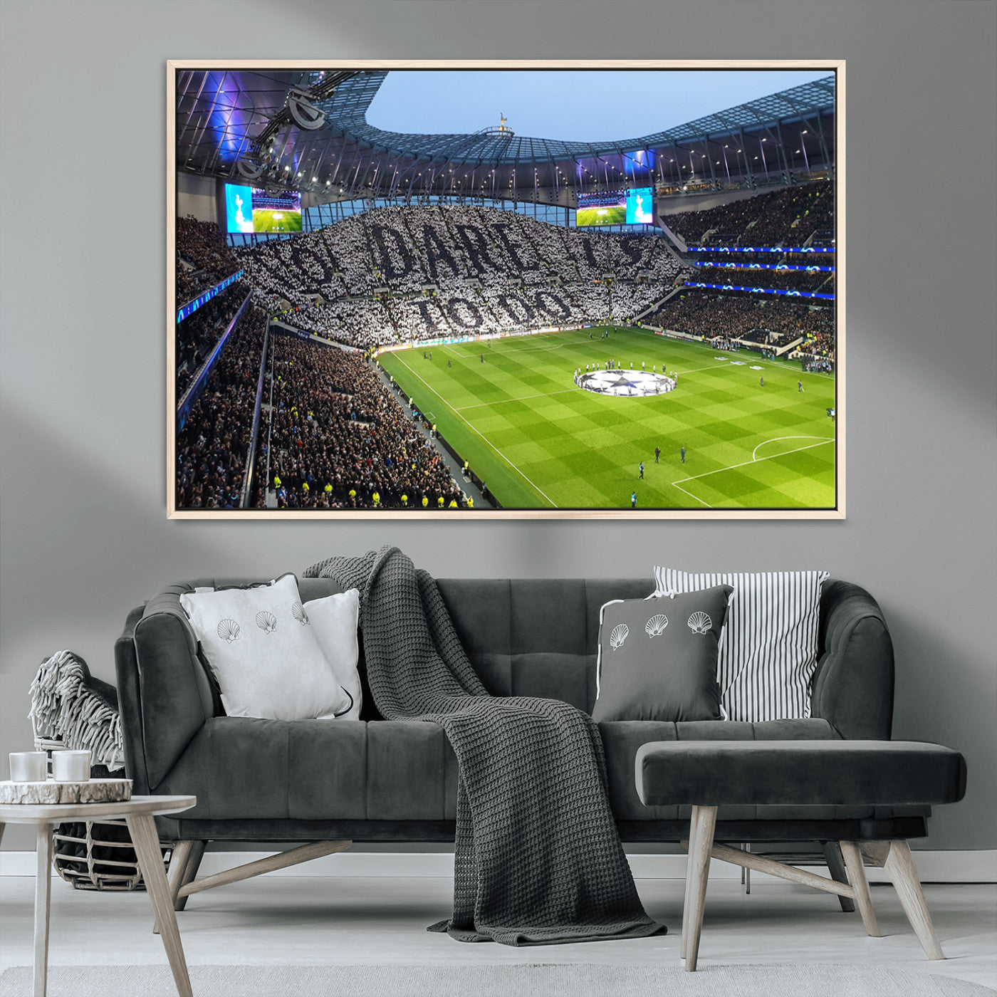 -Tottenham Hotspur Stadium Canvas Print, Match Day Triple Canvas Wall Art - Premier League Football