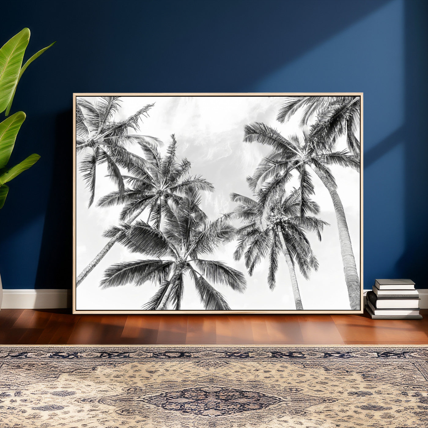 62113786-MGV-CV-36X24 - Palm Trees Wall Art – Tropical Breeze Canvas Print, Vacation Island Silhouette, Coastal Calm and Summer Paradise for Living Room or Beach House Decor