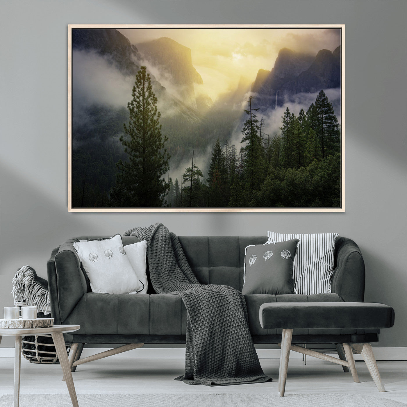 -Misty Forest Sunrise Mountain Valley Pine Trees Foggy Landscape Nature Scenic Outdoors Calm Tranquil