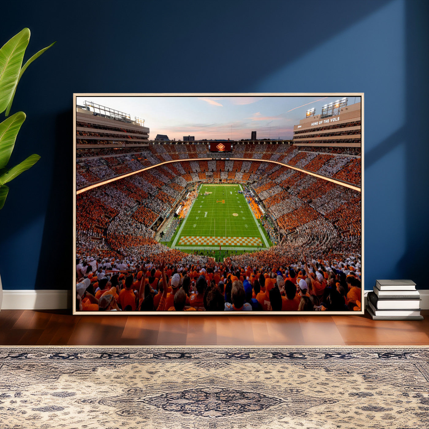 37160229-MGV-CV-36X24 - Tennessee Neyland Stadium Wall Art, Sports Arena Canvas Print, Panoramic Stadium Canvas Artwork for Home, Office