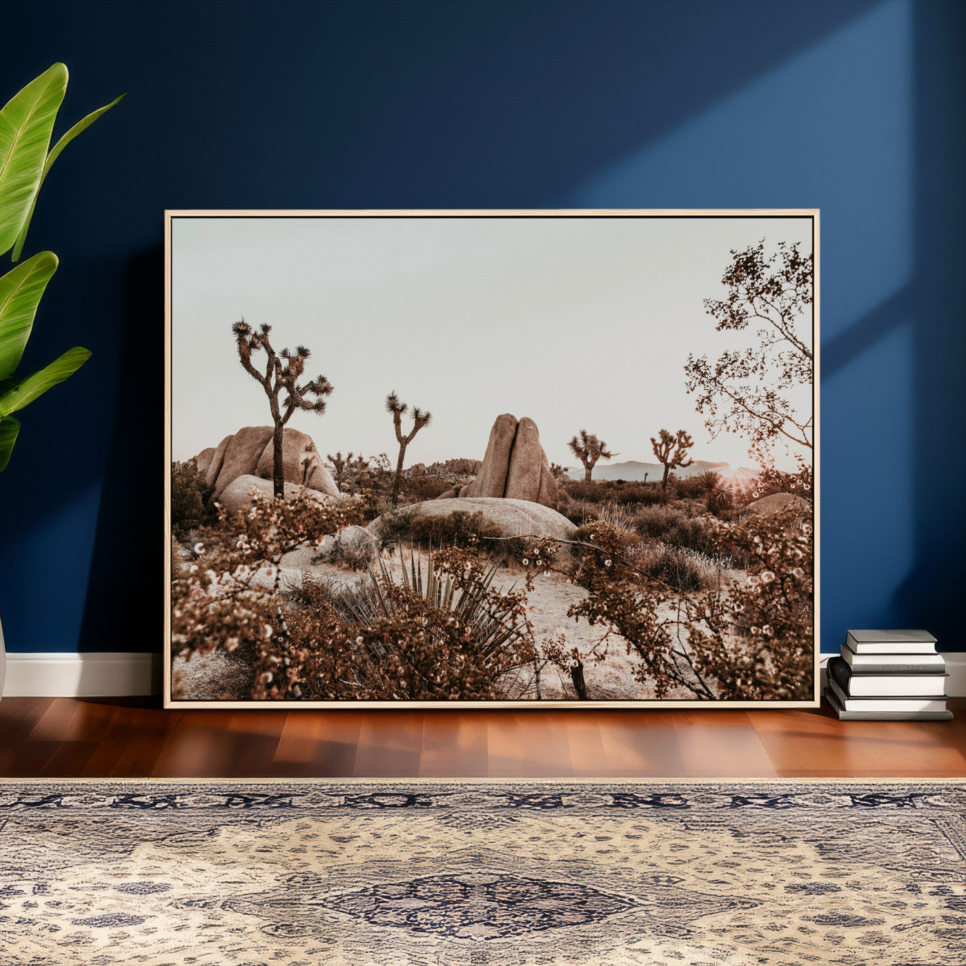 75778944-MGV-CV-36X24 - Joshua Tree Desert Canvas Wall Art Print | Desert Landscape Photography, Boho Southwest Wall Decor, Nature Canvas - Ready to Hang