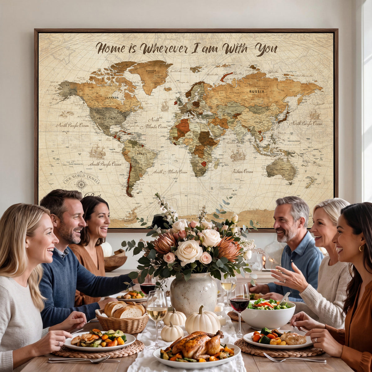 NEWMAP-22.jpg-MGV-CV-36X24 - World Map Wall Art Canvas Print, Modern Decorative Framed Map Artwork Prints for Living Room, Office, Bedroom Wall Decor