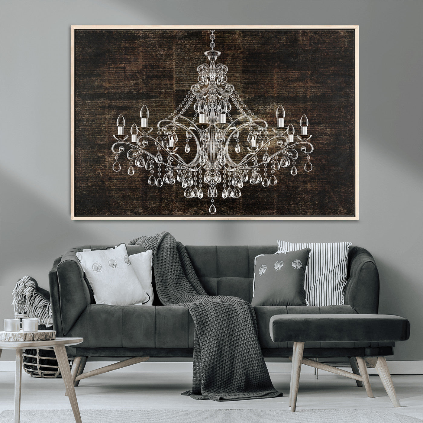 69434-MGV-FC-36X24_Natural-Rustic Chandelier Canvas Print