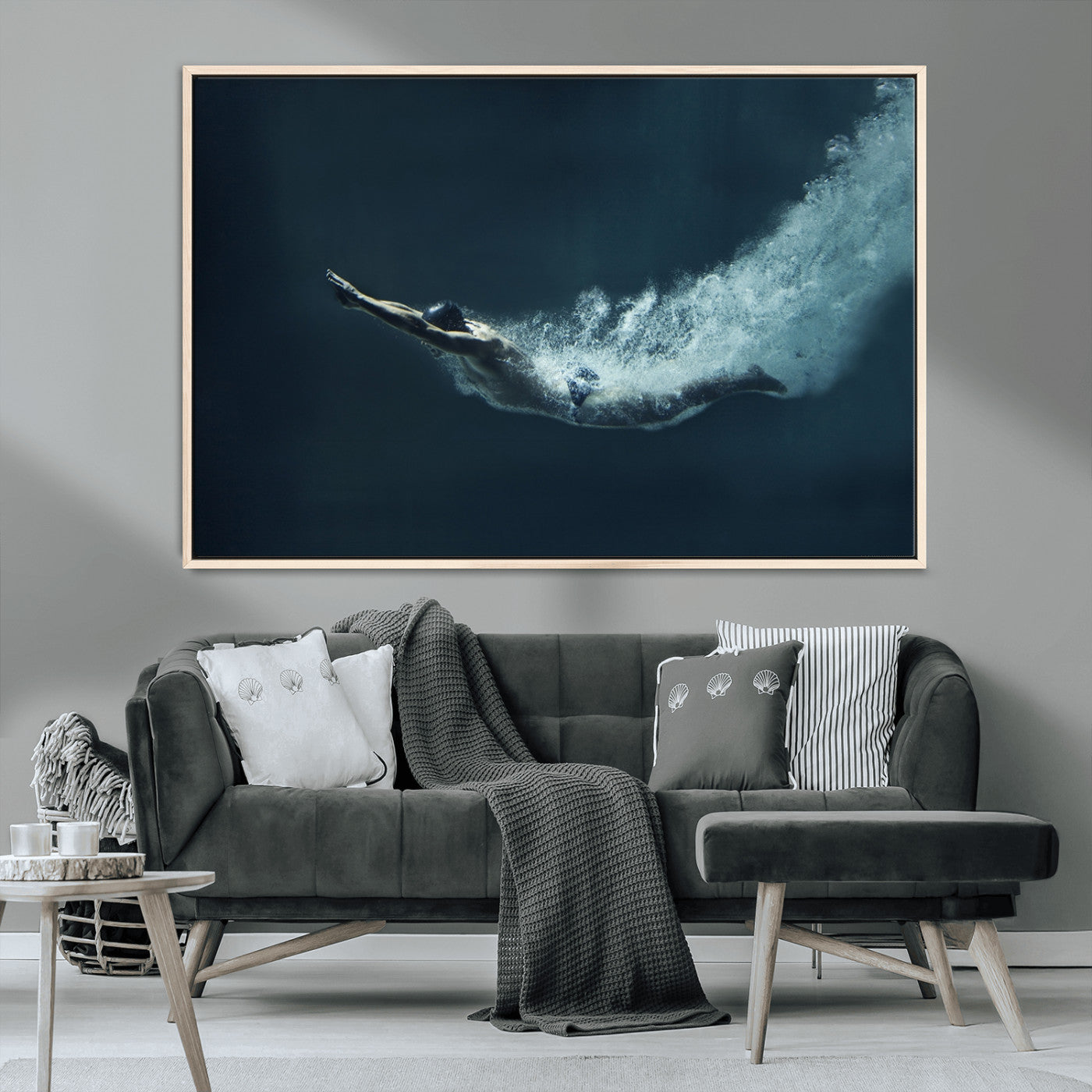 48463-MGV-FC-36X24_Natural-Swimmer Wall Art Canvas Print