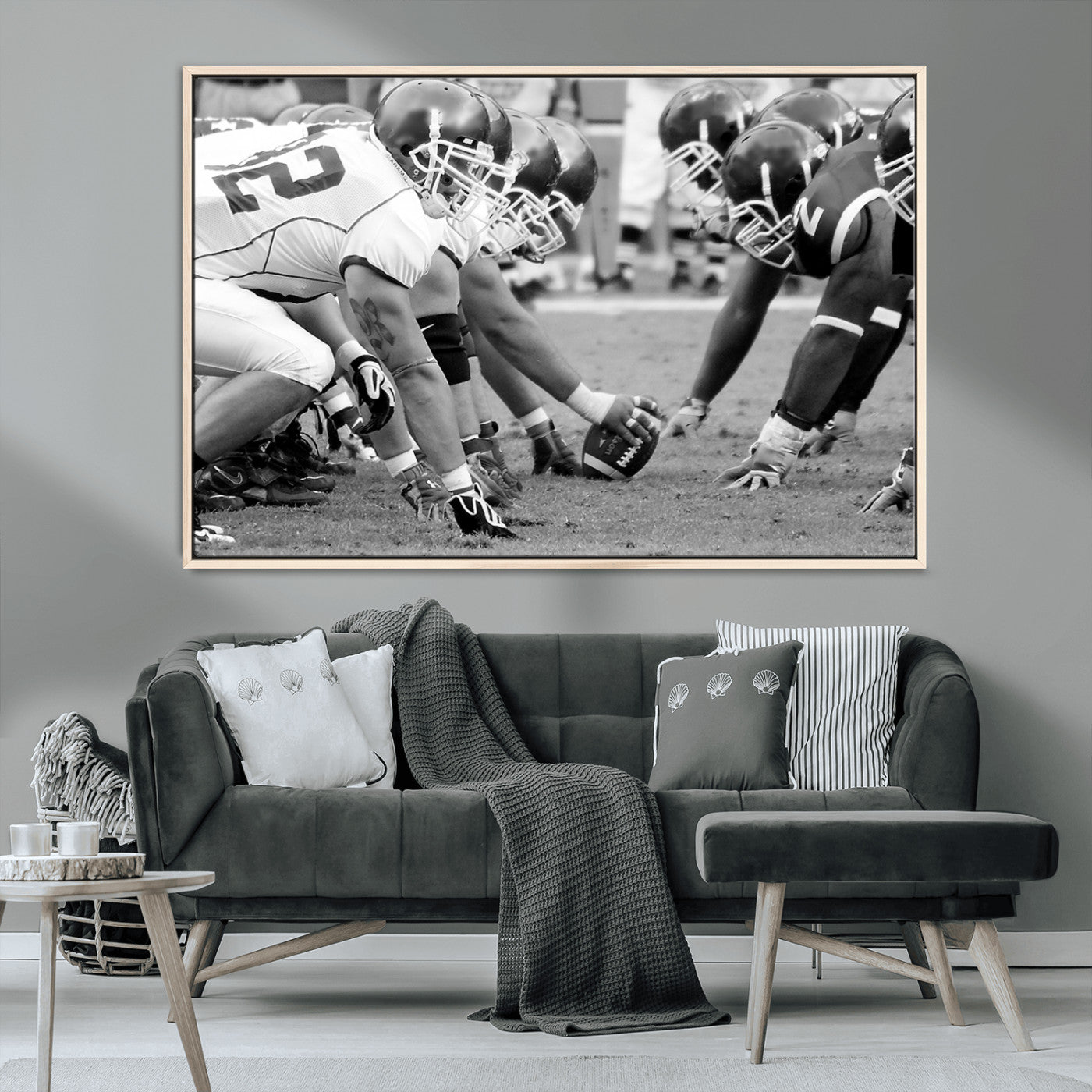 -American Football Player Wall Art Canvas Print
