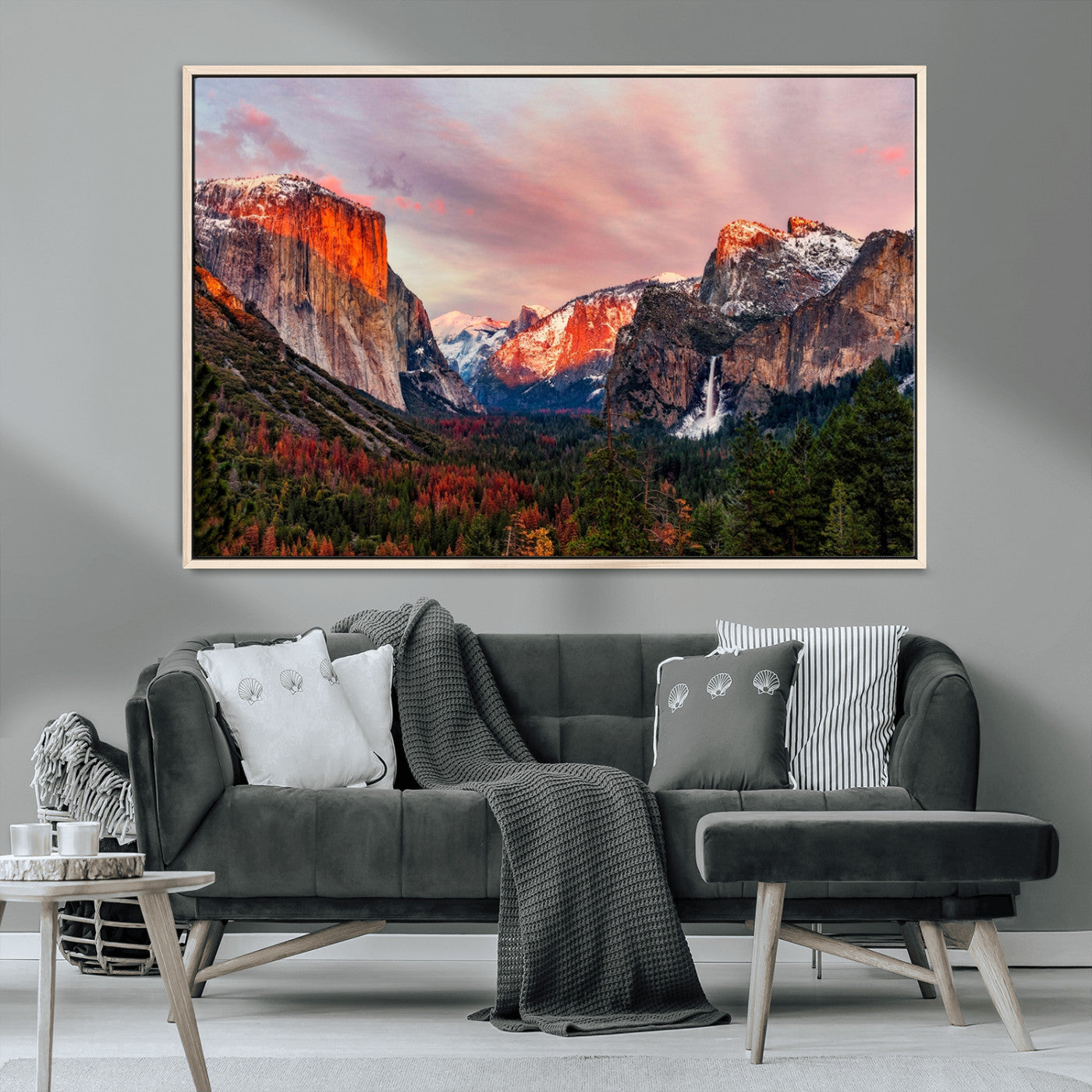 -Yosemite Half Dome Wall Art Canvas Print El Capitan