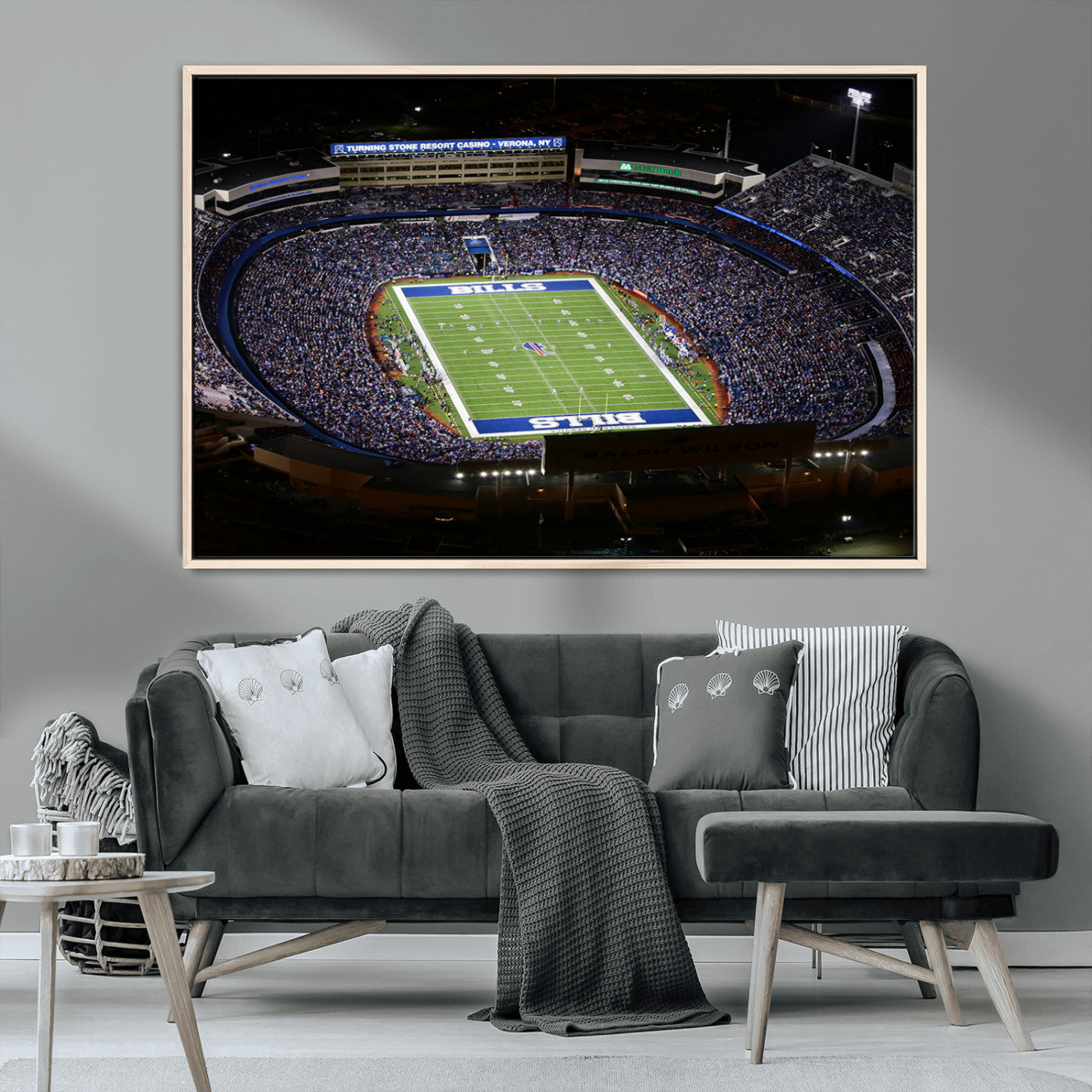 19030-MGV-CV-36X24-Buffalo Bills NFL Football Team Print - Highmark Stadium Wall Art Canvas Print