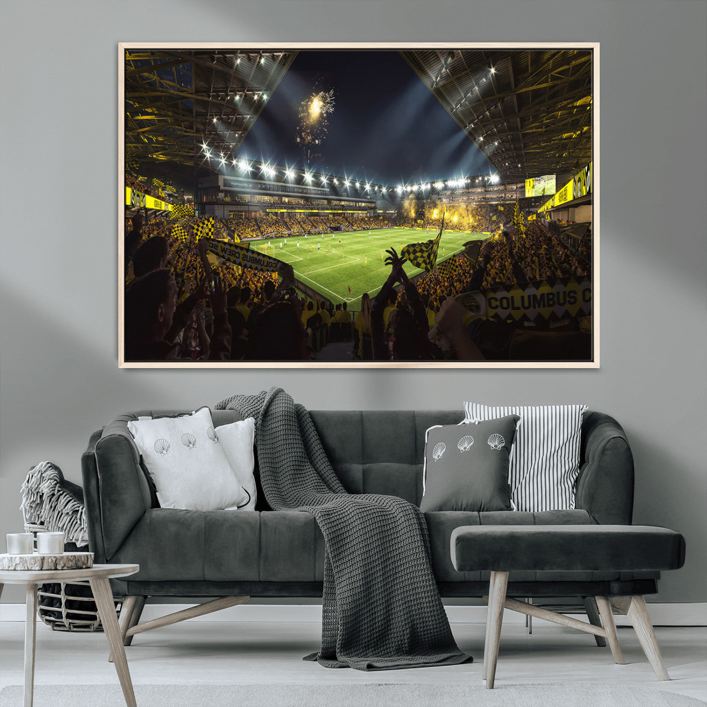 51122-MGV-CV-36X24-Columbus Crew Soccer Team Print - Columbus Crew Stadium Wall Art Canvas Print