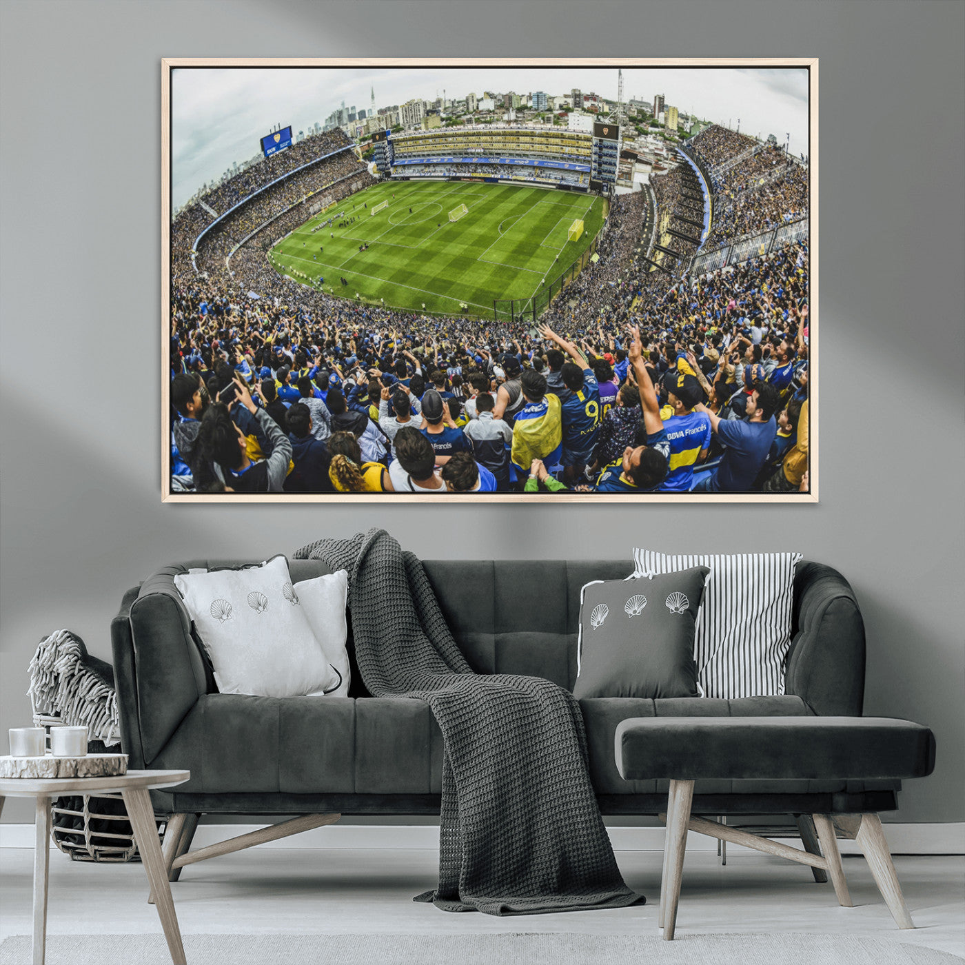 63839-MGV-CV-36X24-Boca Juniors Soccer Team Print Wall Art - Buenos Aires Bombonera Stadium Canvas Print