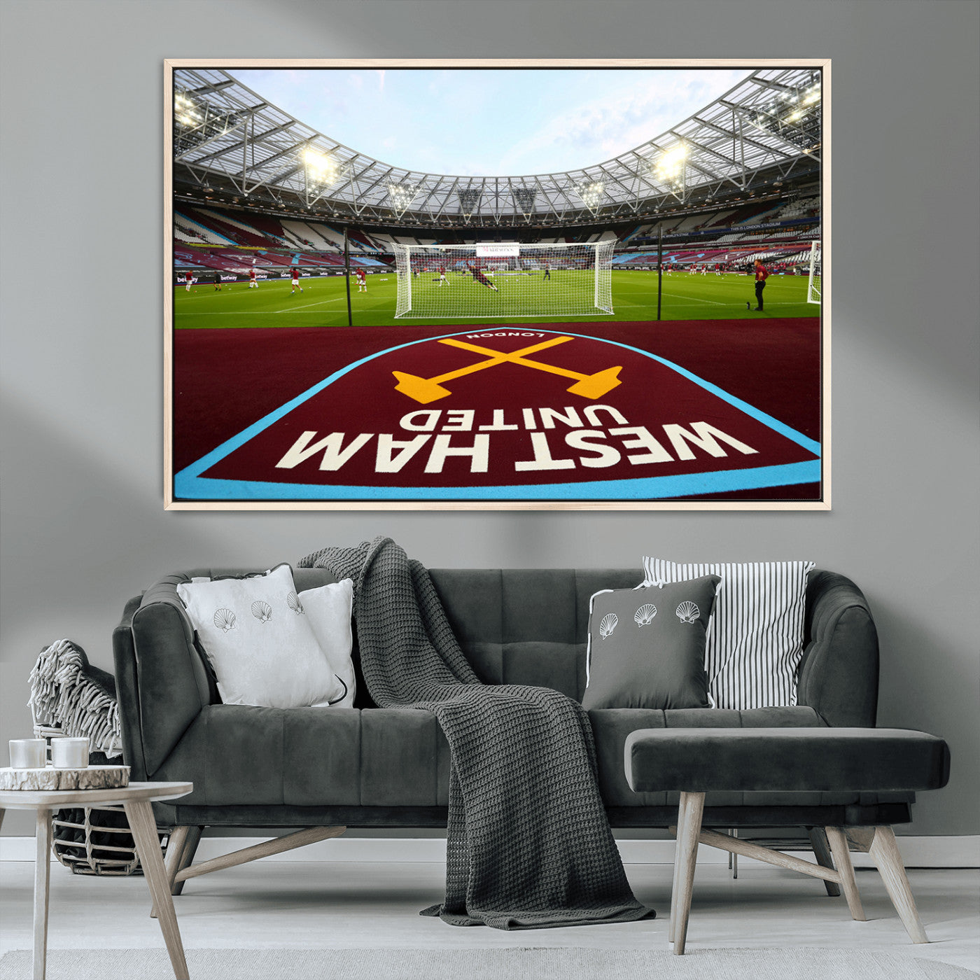 77367-MGV-CV-36X24-West Ham United FC Stadium Canvas Wall Art – London Stadium Football Print – Premier League Team