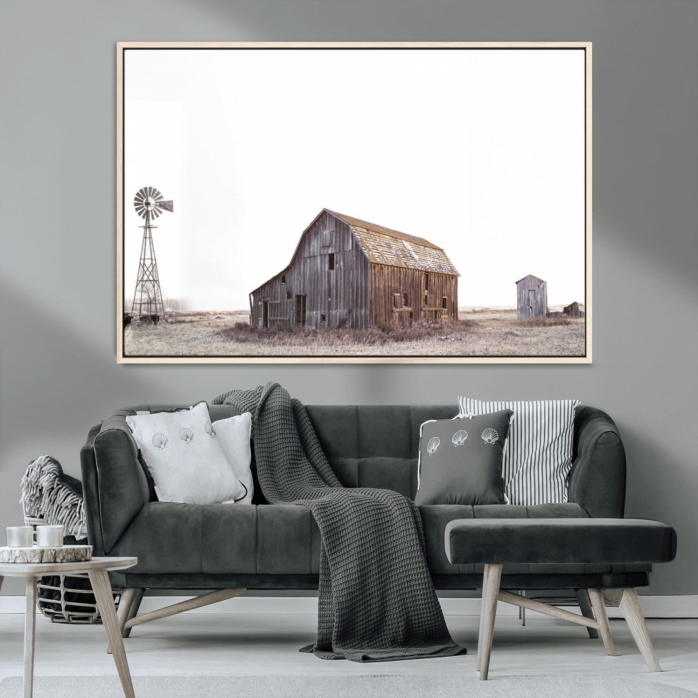 64560-MGV-CV-36X24-Farm Prints Set, Set of 6 Farmhouse Wall Art, Country House Decor