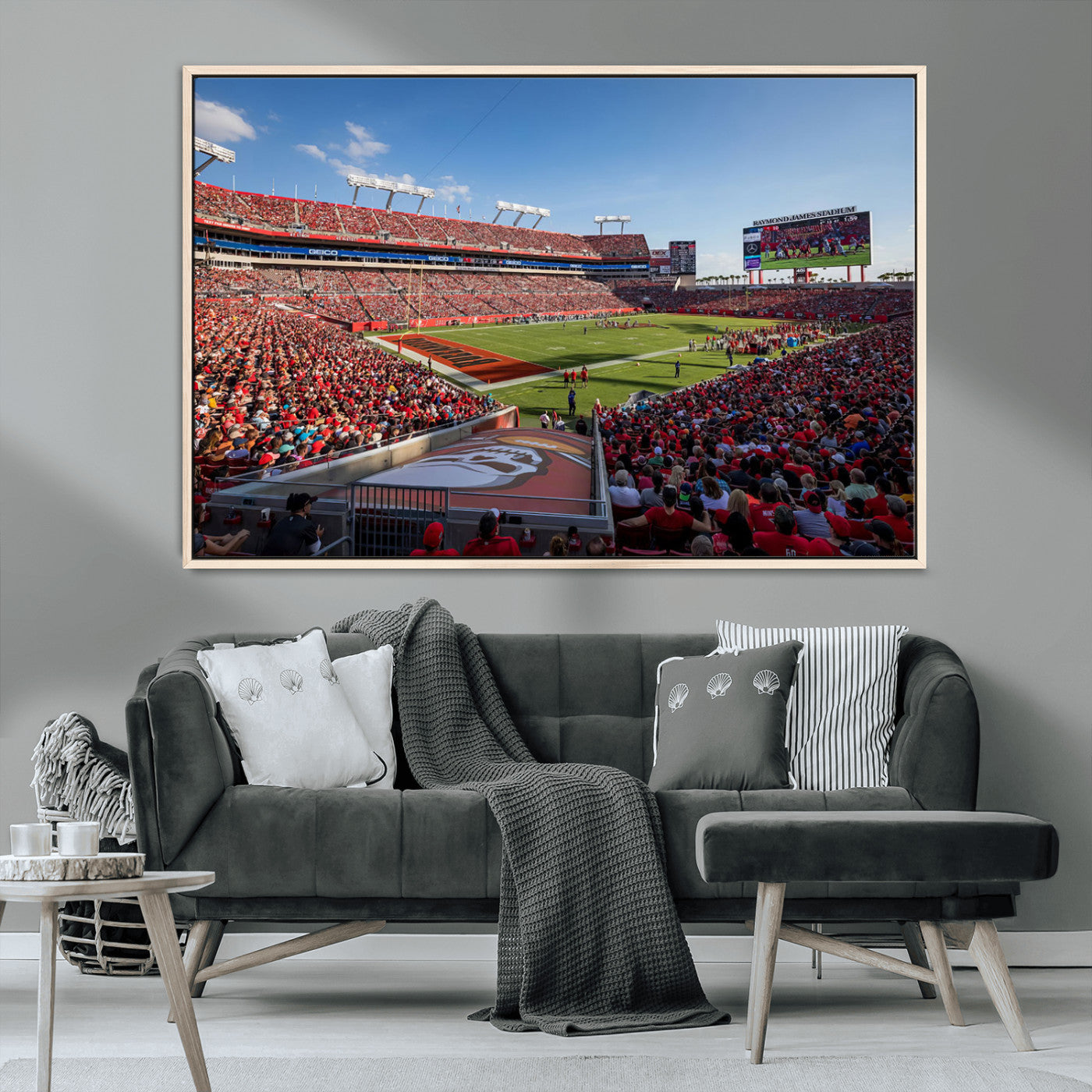 -Florida Tampa Raymond James Stadium Wall Art Canvas Print - NFL Football Stadium Print