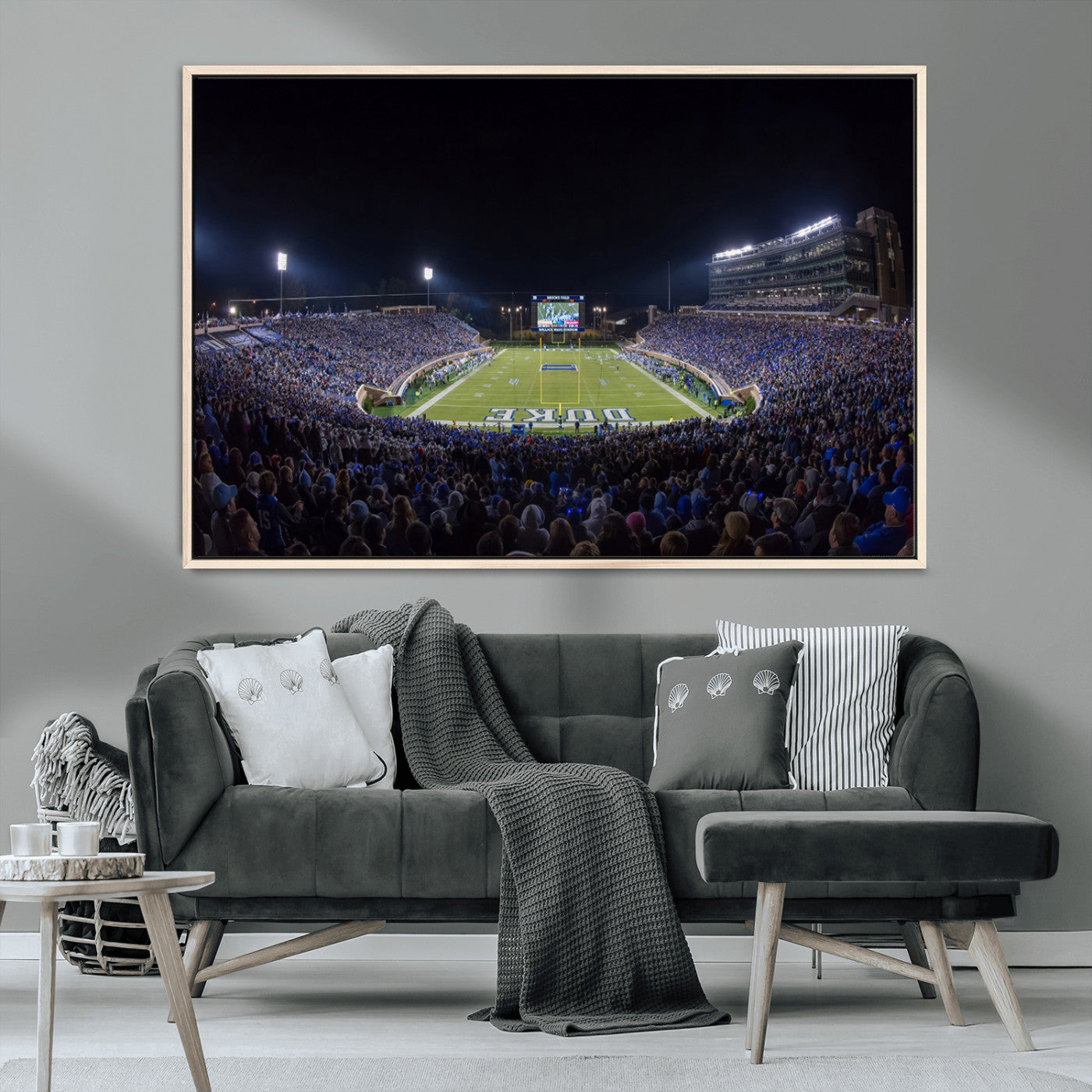 21070-MGV-CV-36X24-Duke University Blue Devils Football Team Print - Durham Wallace Wade Stadium Wall Art Canvas Print
