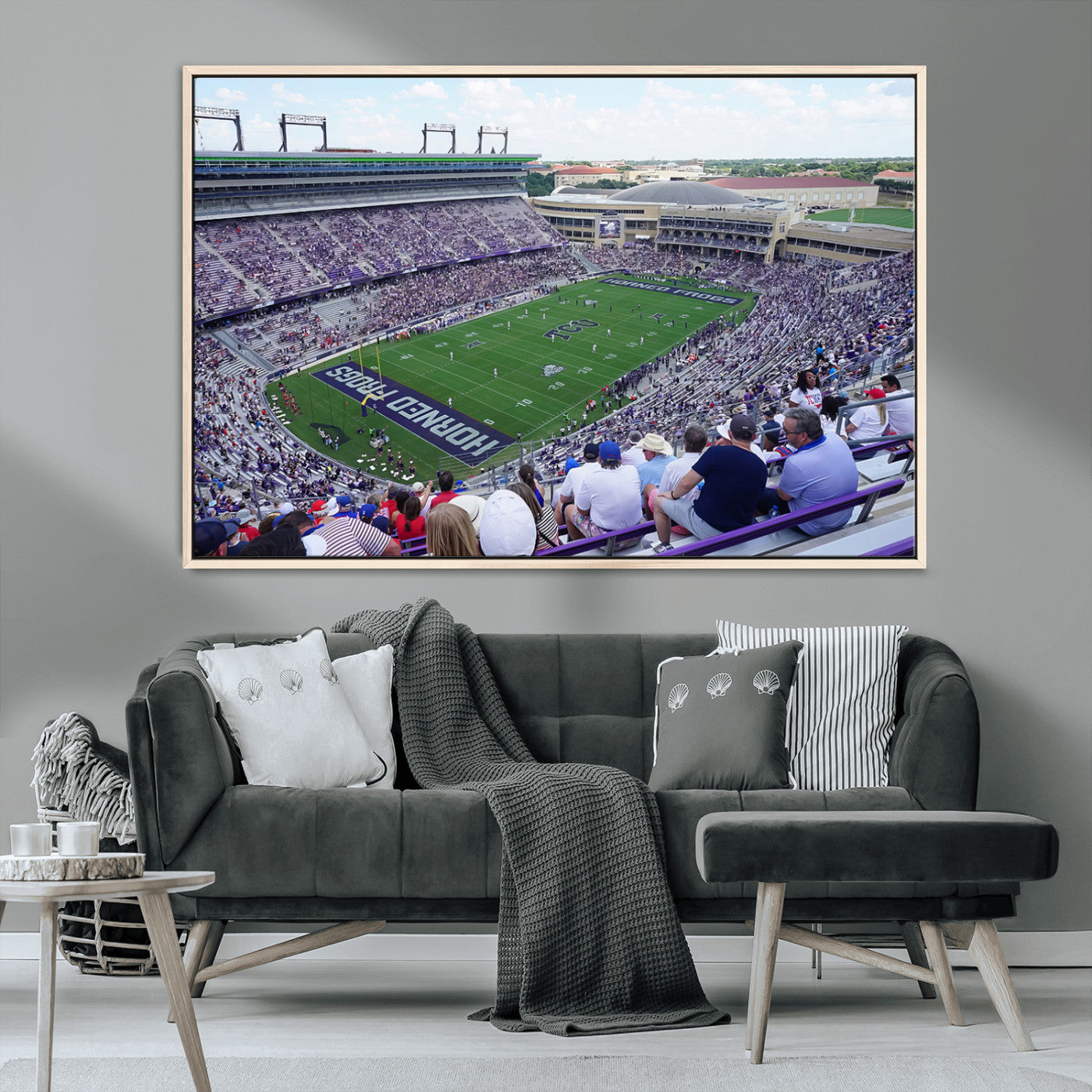 -The Texas Christian University TCU Horned Frogs Football Team Print - Fort Worth Amon G. Carter