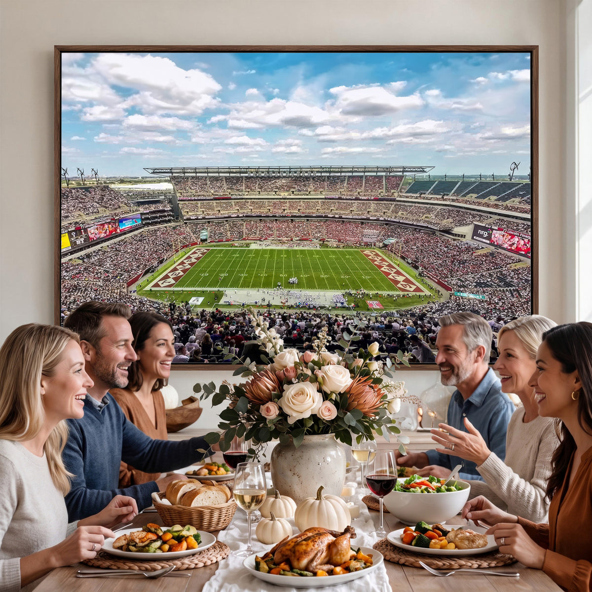 29243-PAN-FL-20X10 - The Temple University Owls Athletics Team Print - Philadelphia Lincoln Financial Field Stadium Wall