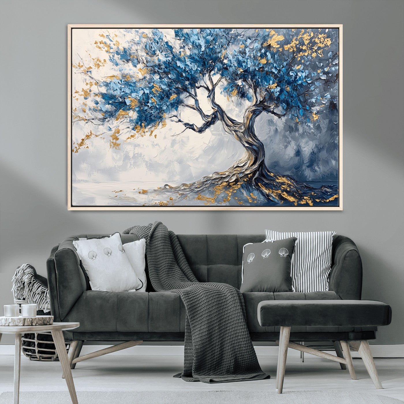 10259-MGV-FC-36X24_Natural-Abstract Tree Painting Canvas Wall Art | Tree of Life Painting Wall Art Canvas Print
