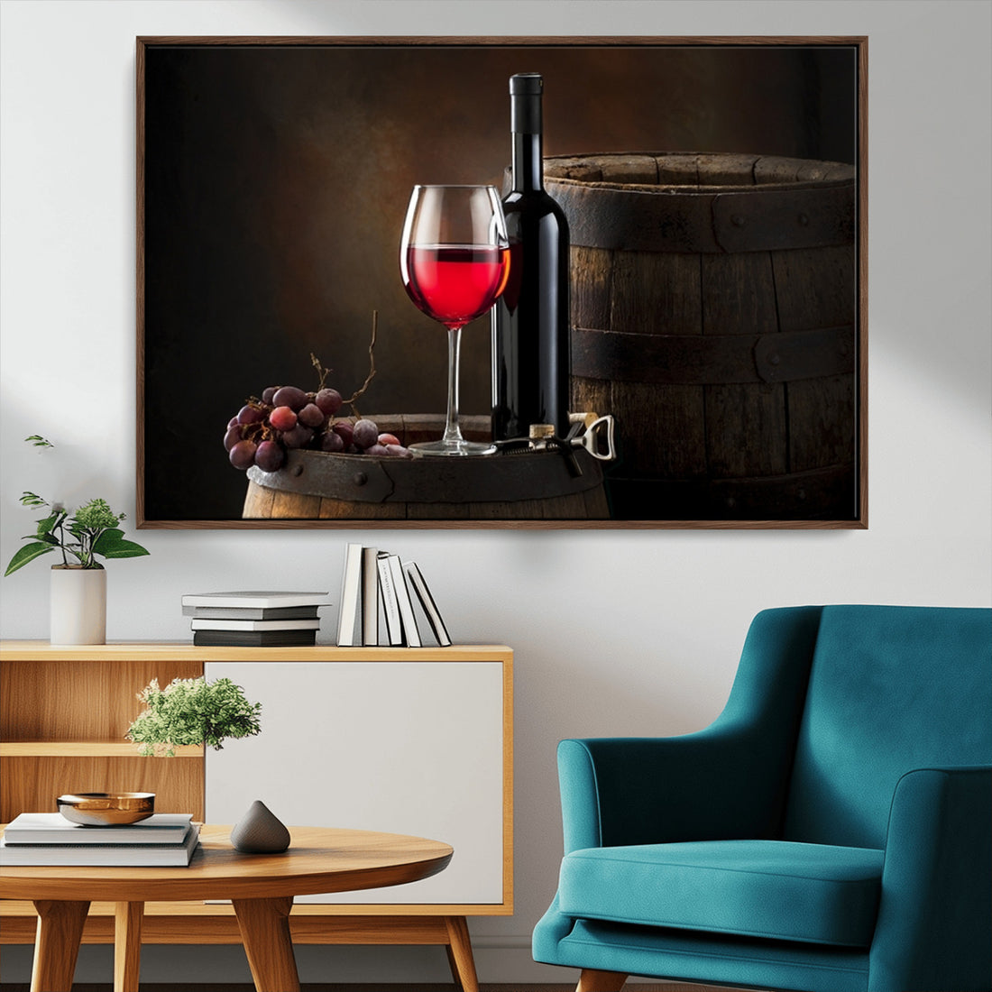 Red Wine and Bottle Canvas Print