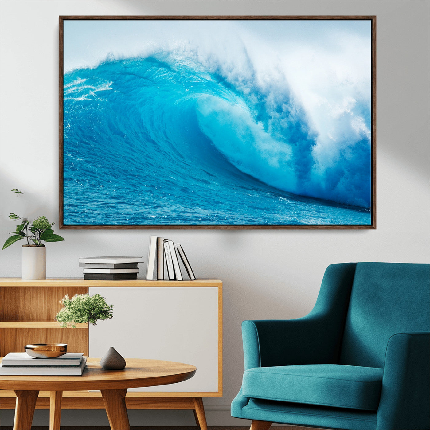 13117-MGV-CV-36X24-Big Ocean Surfing Wave Wall Art Canvas Print