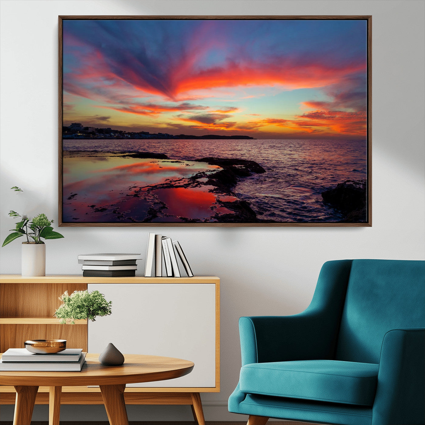 70627-MGV-CV-36X24-Glorious Sunset on The Beach Wall Art Canvas Print