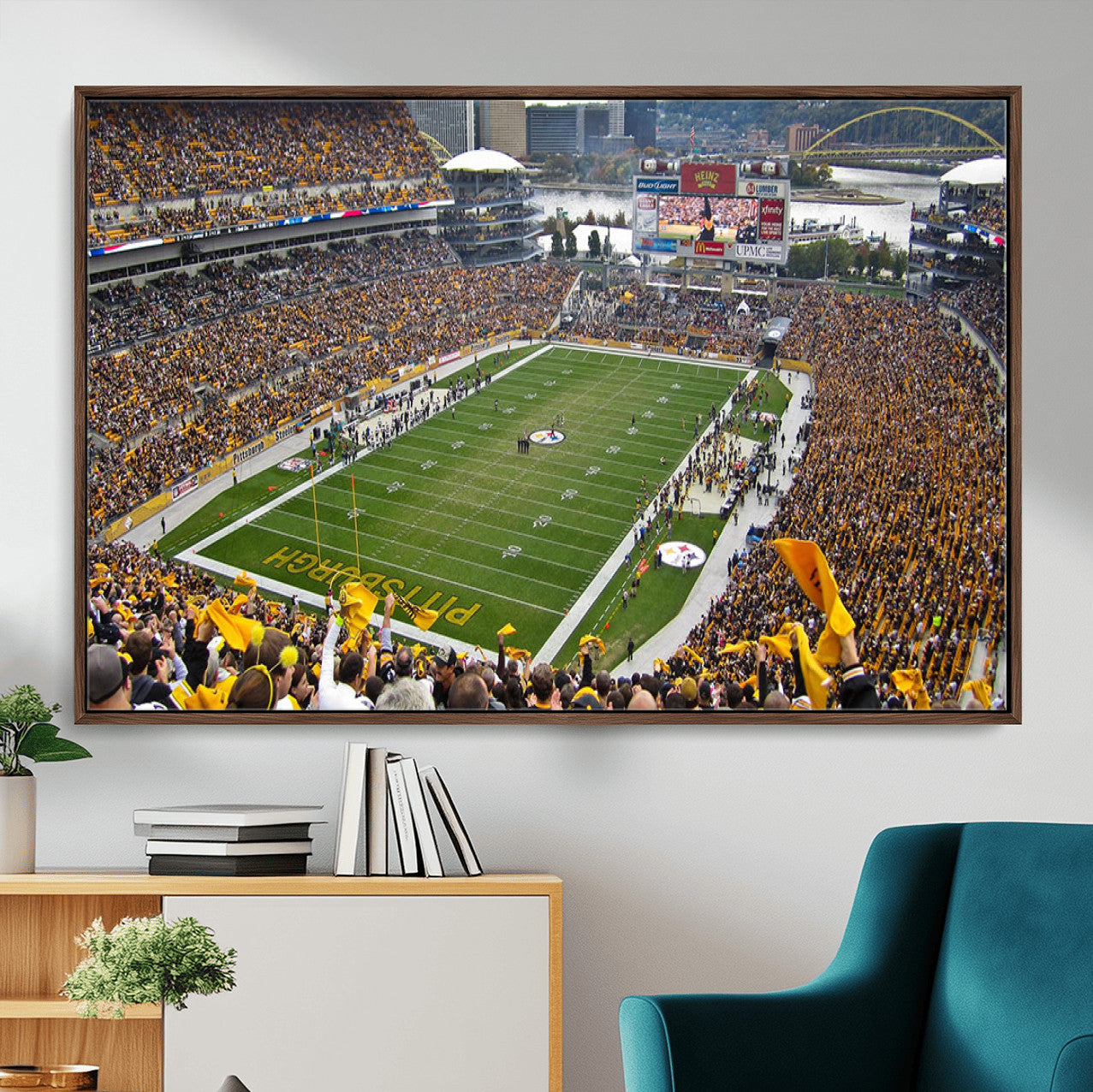 51419-MGV-FC-36X24 - Pittsburgh Steelers Print - Pittsburgh Heinz Field Stadium Wall Art Canvas Print