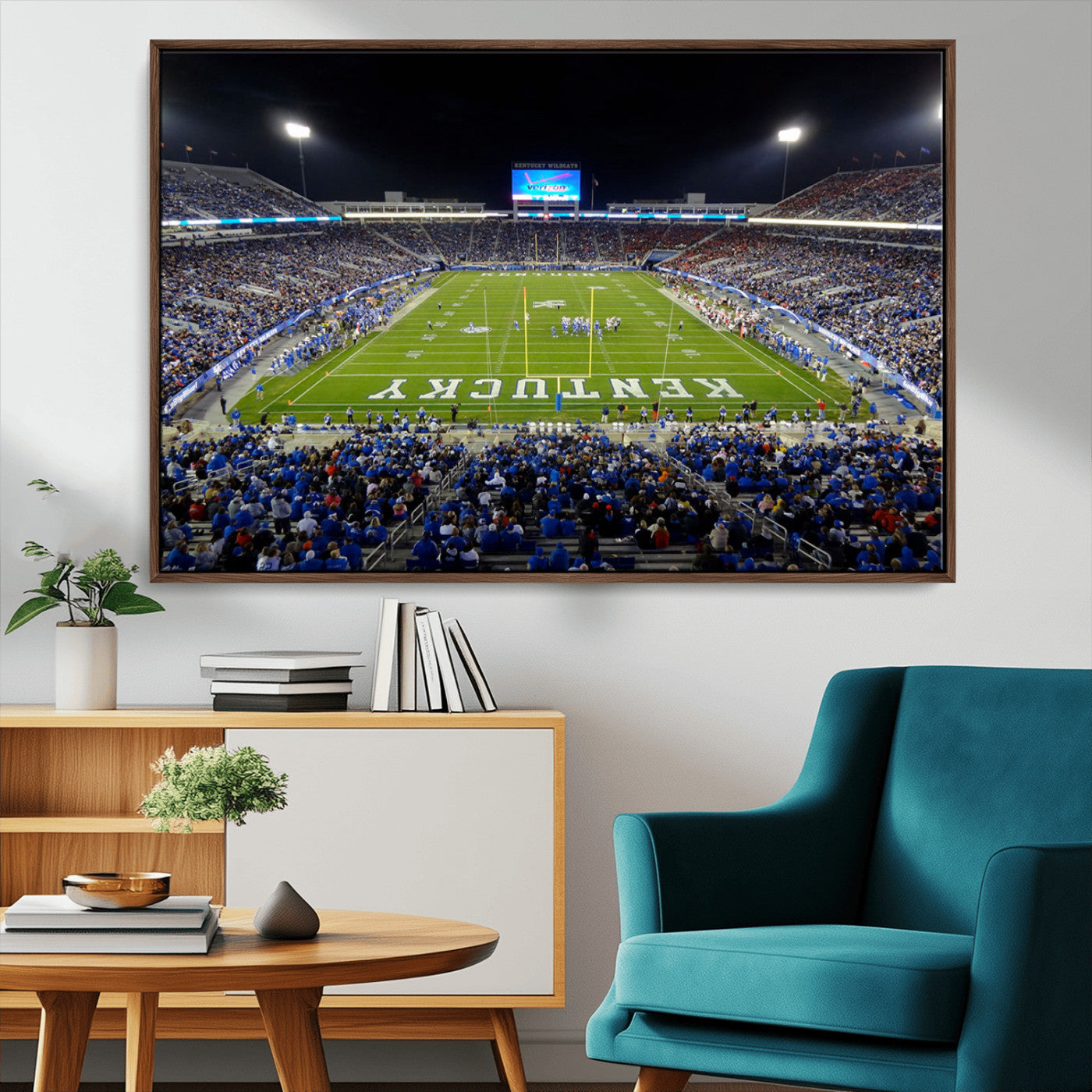 14304-MGV-CV-36X24-Kroger Field Canvas Wall Art - Kentucky Stadium Wall Art Print - Sunset Football Stadium Wall Decor