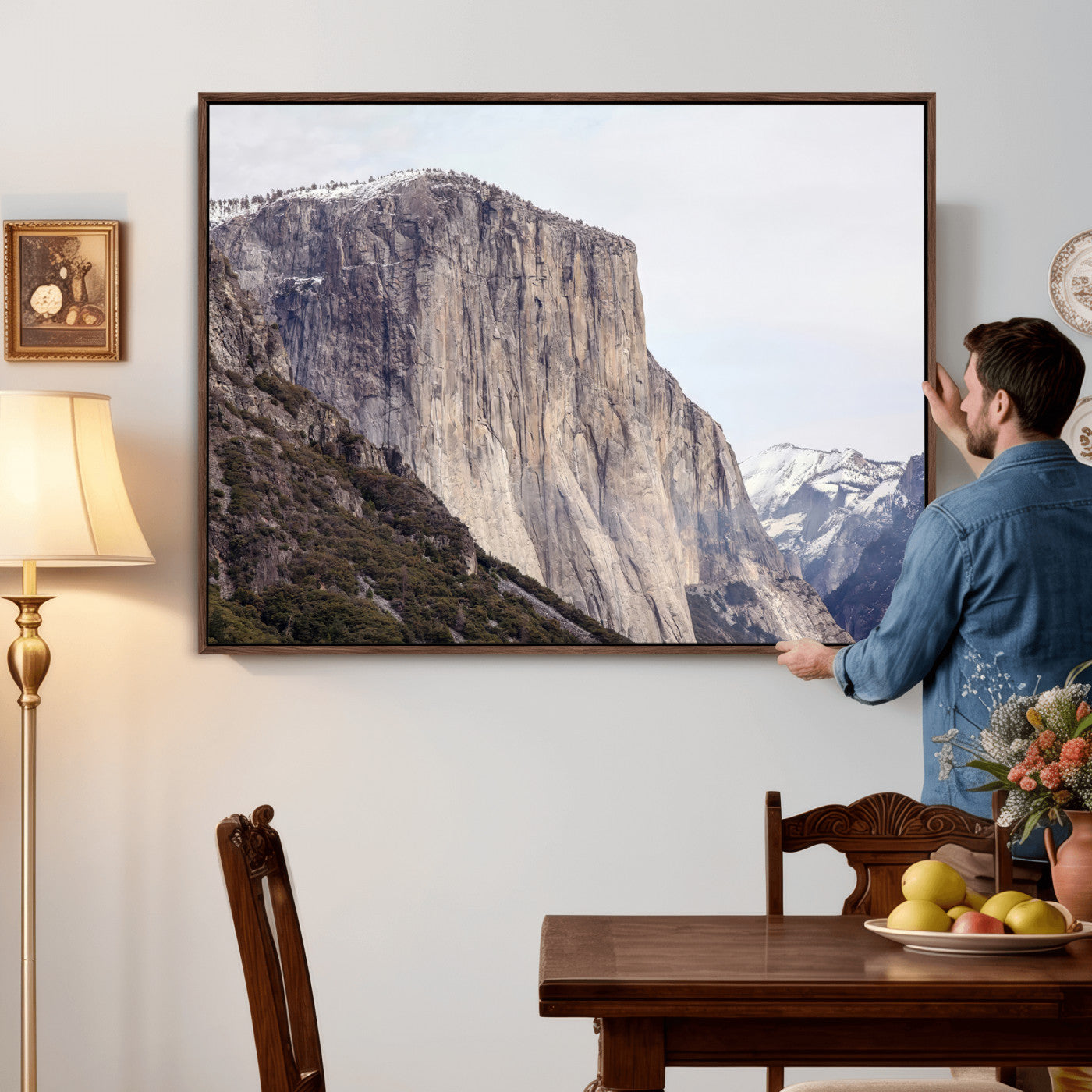 74506434-MGV-CV-36X24 - El Capitan Yosemite Mountain Wall Art – Yosemite Cliff Canvas Print, Rugged Terrain and Timeless Wilderness Decor for Office, Living Room or Cabin