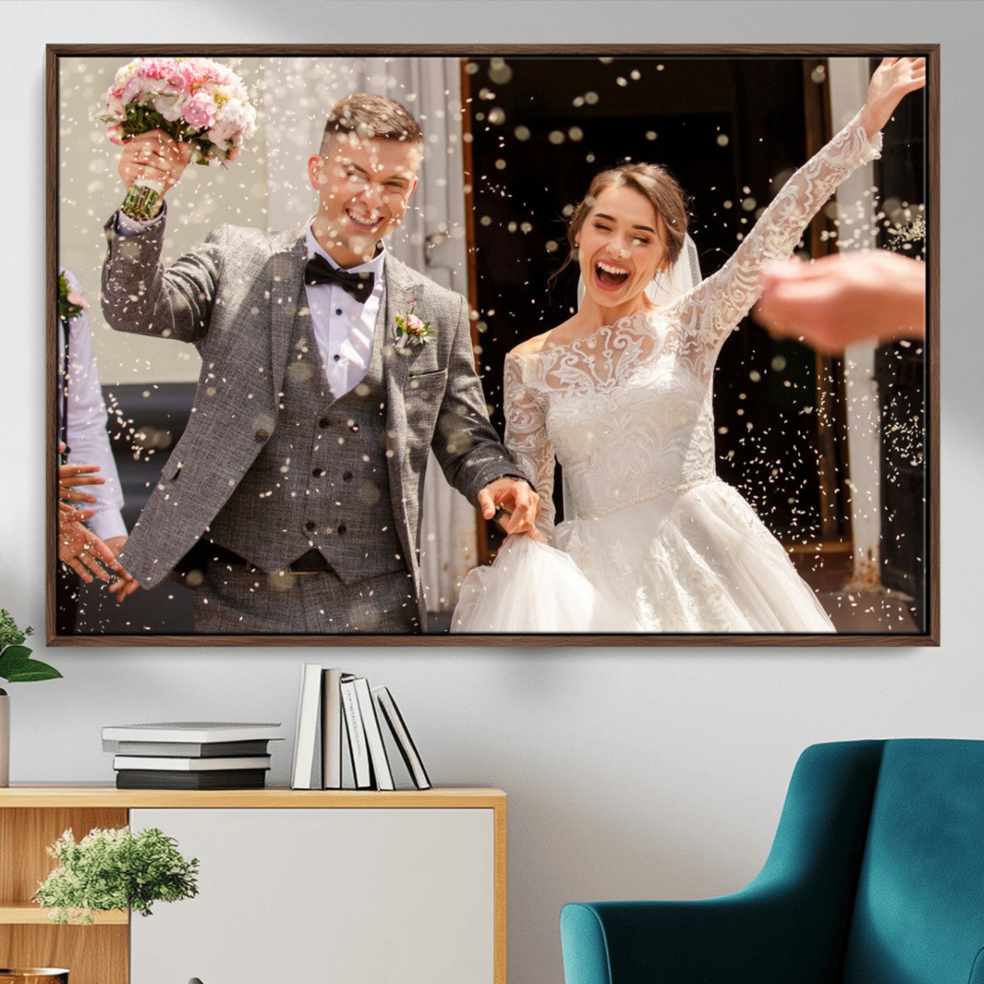 CSTM914-MGV-CV-36X24-Framed Create Your Canvas Print Personalized Wall Art Customizable Home Decor Wall Art Print Gift for Home, Office