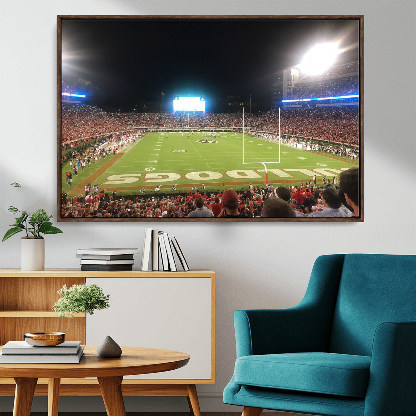 16230786-MGV-CV-36X24-Dooley Stadium Wall Art, Sports Arena Panoramic Canvas Print, Modern Stadium Landscape Artwork for Home, Office