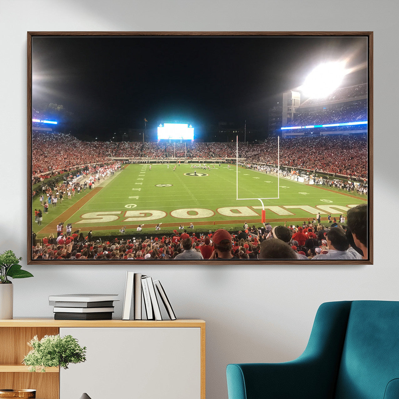 16230786-MGV-FC-36X24 - Dooley Stadium Wall Art, Sports Arena Panoramic Canvas Print, Modern Stadium Landscape Artwork for Home, Office