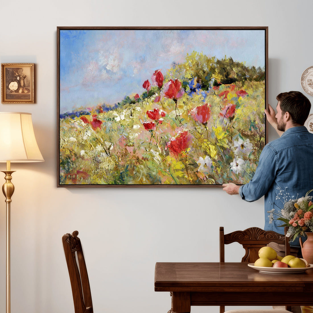 Abstract Mountain Landscape Wall Art Canvas Print | Painterly Style