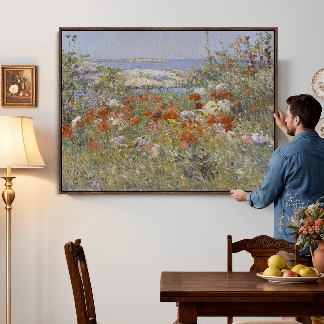 Childe Hassam Celia Thaxter Garden Canvas | 1890 American Impressionist Print