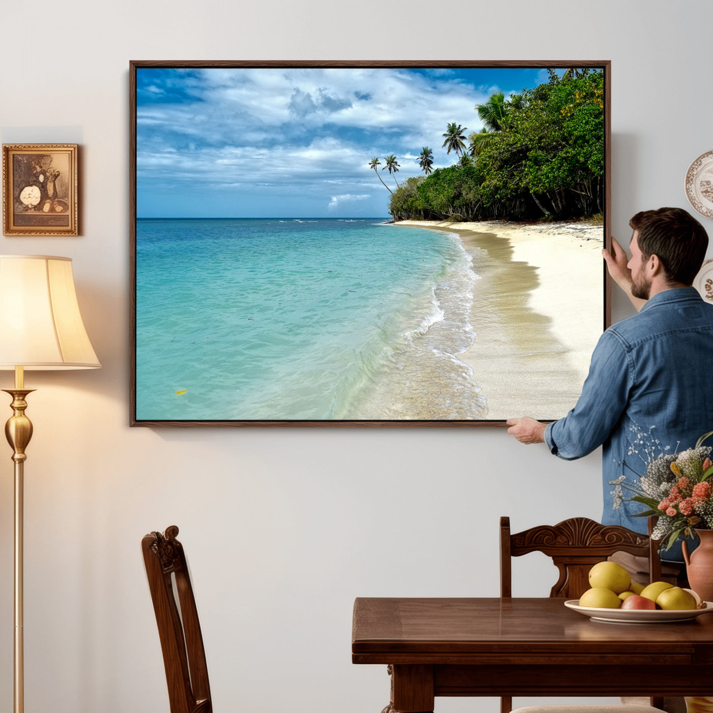 50626792-MGV-CV-36X24 - Puerto Rico Beach Paradise Wall Art – Tropical Coastal Print