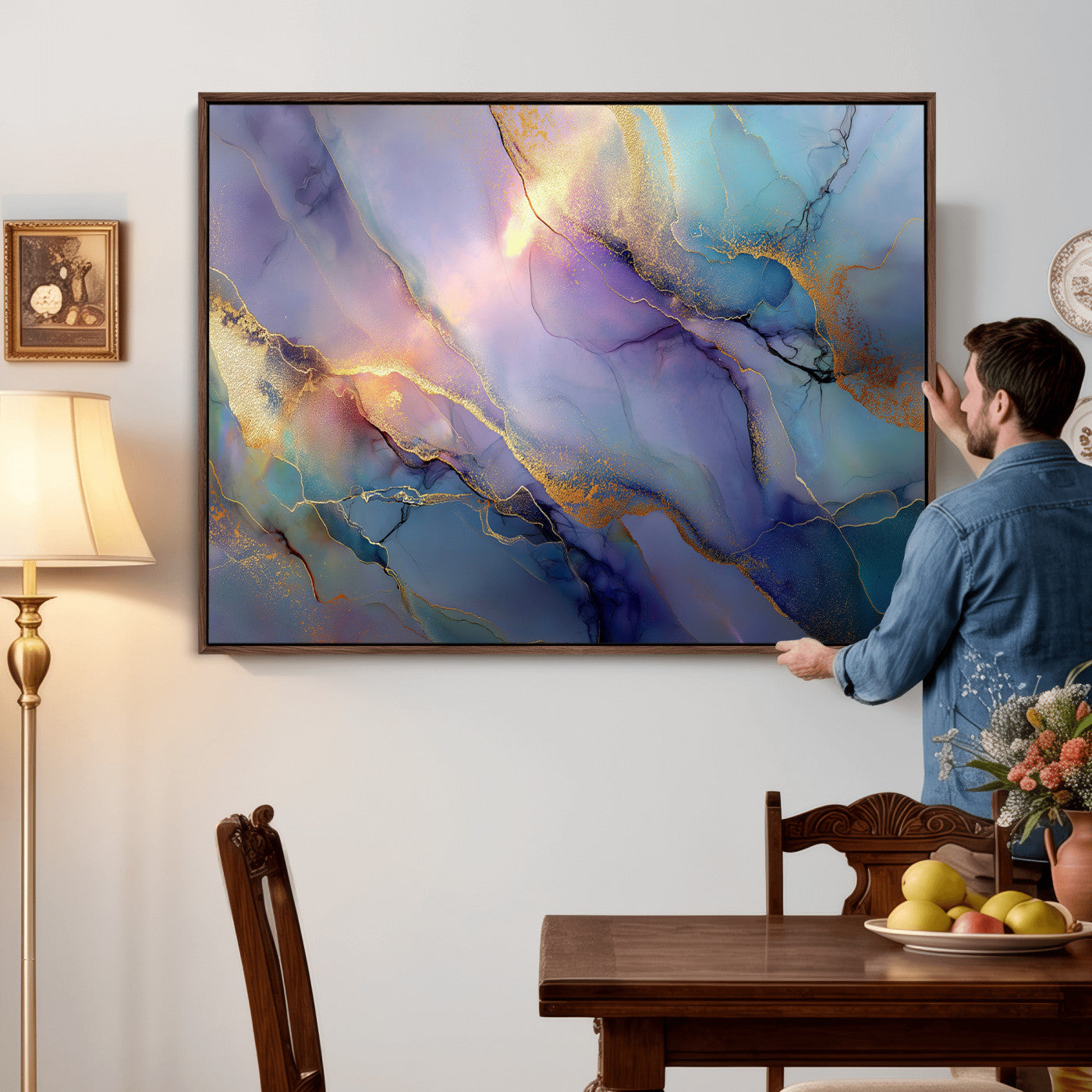 50939878-MGV-CV-36X24 - Colorful Abstract Canvas Wall Art Print, Vibrant Popup Color Art Print