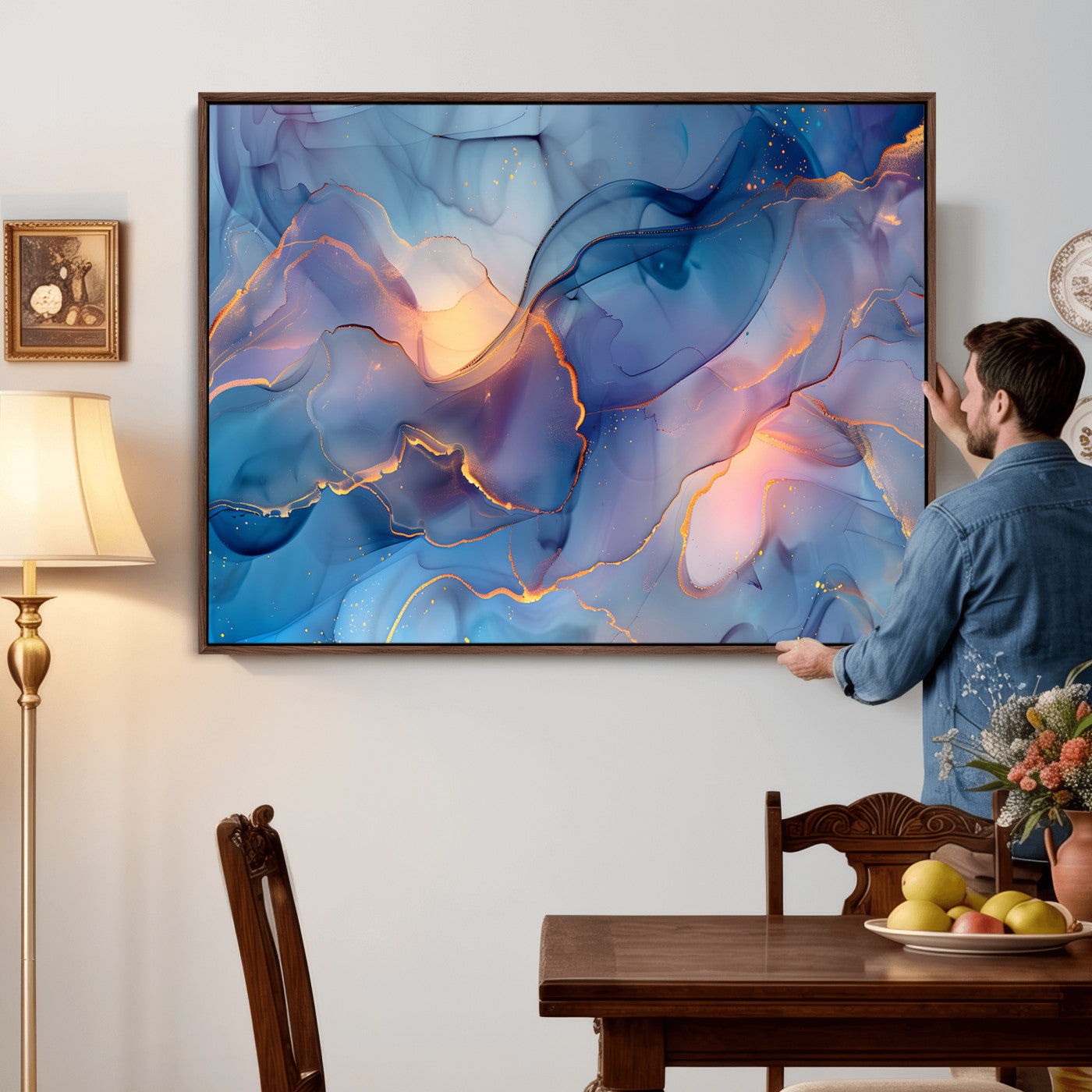 13710509-MGV-CV-36X24 - Colorful Abstract Canvas Wall Art Print, Vibrant Popup Color Art Print
