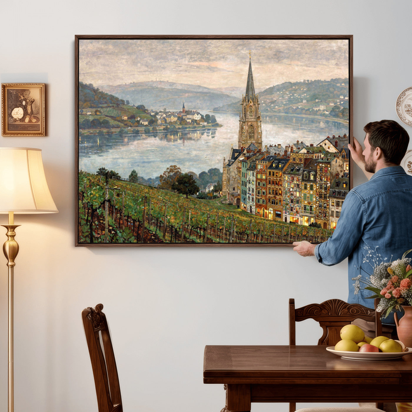 62626662-MGV-CV-36X24 - Mosel City Mosel River by Nicolai Astudin Wall Art Canvas Print