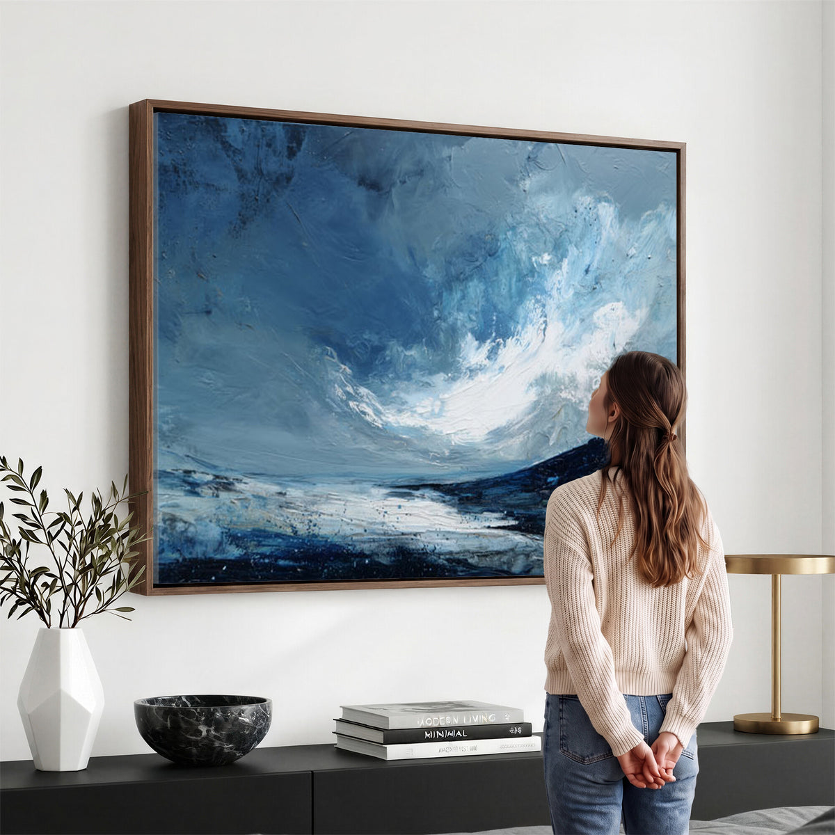 66685630-MGV-CV-36X24 - Extra Large Abstract Wall Art Canvas Print