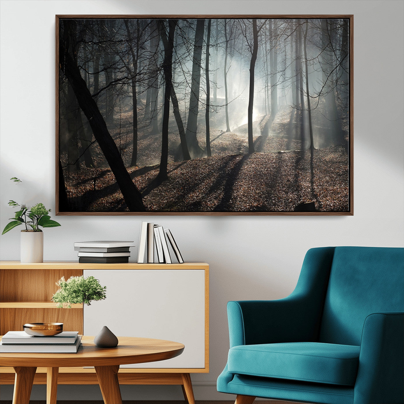 -Dark Family and Tree Wall Art Canvas Print