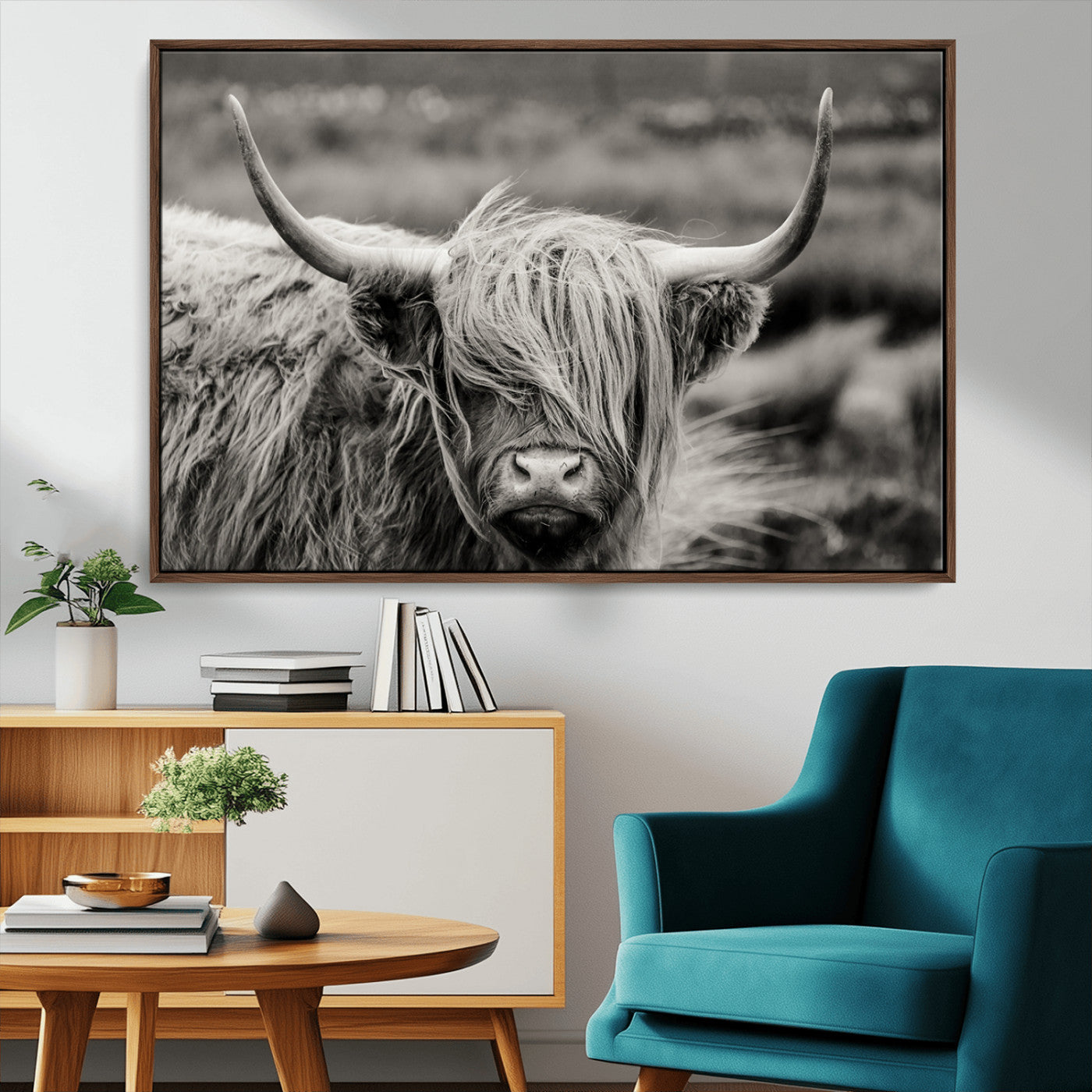 67365-MGV-CV-36X24-Cow Focus Canvas Wall Art Print