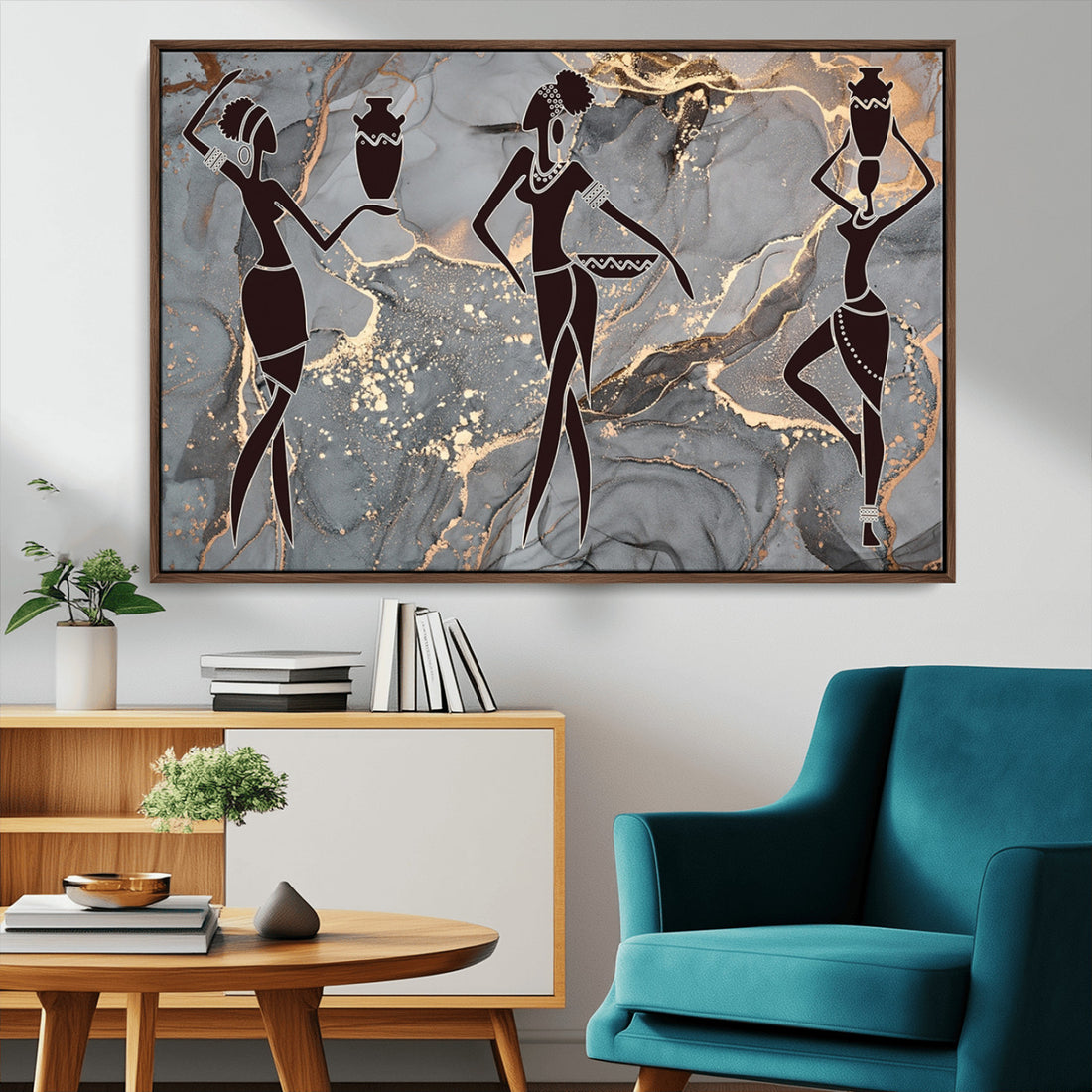 Abstract African Women's Art Canvas Print