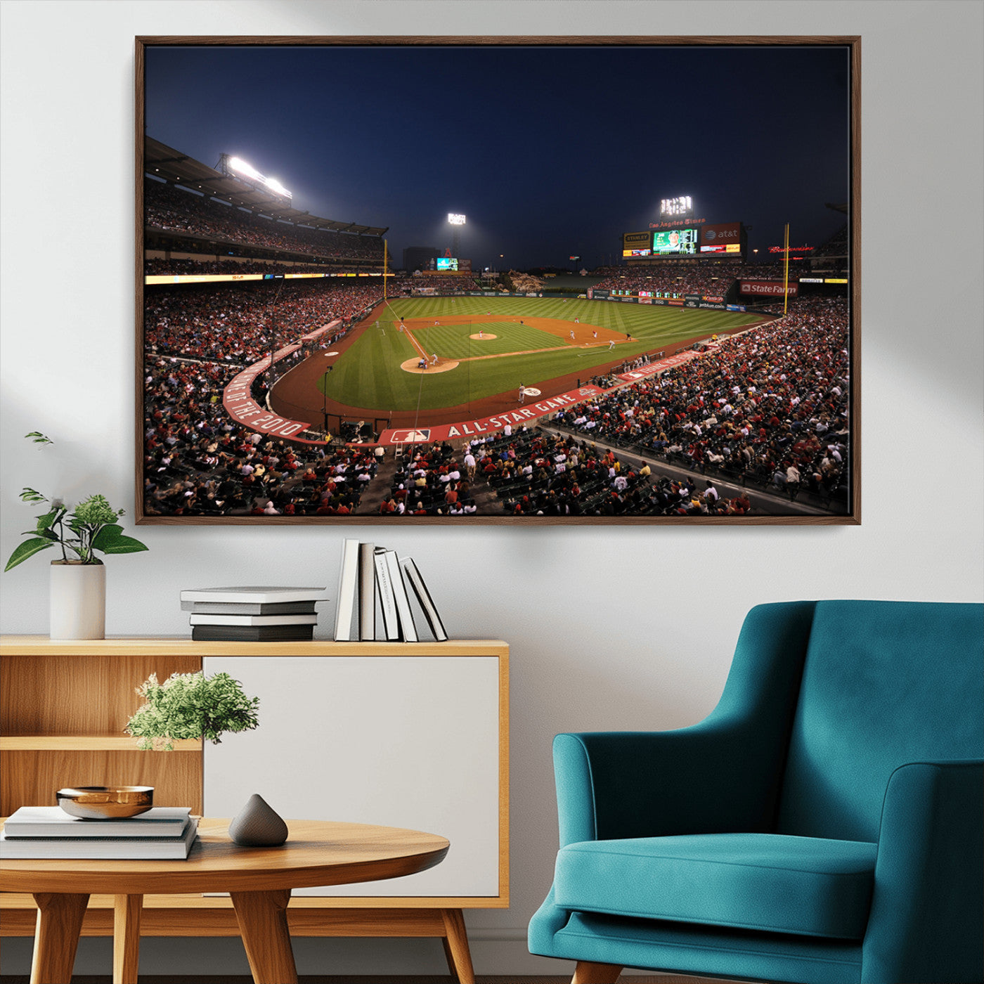 88896-MGV-CV-36X24-Los Angeles Angels Baseball Team Print - Anaheim Angel Stadium Wall Art Canvas Print