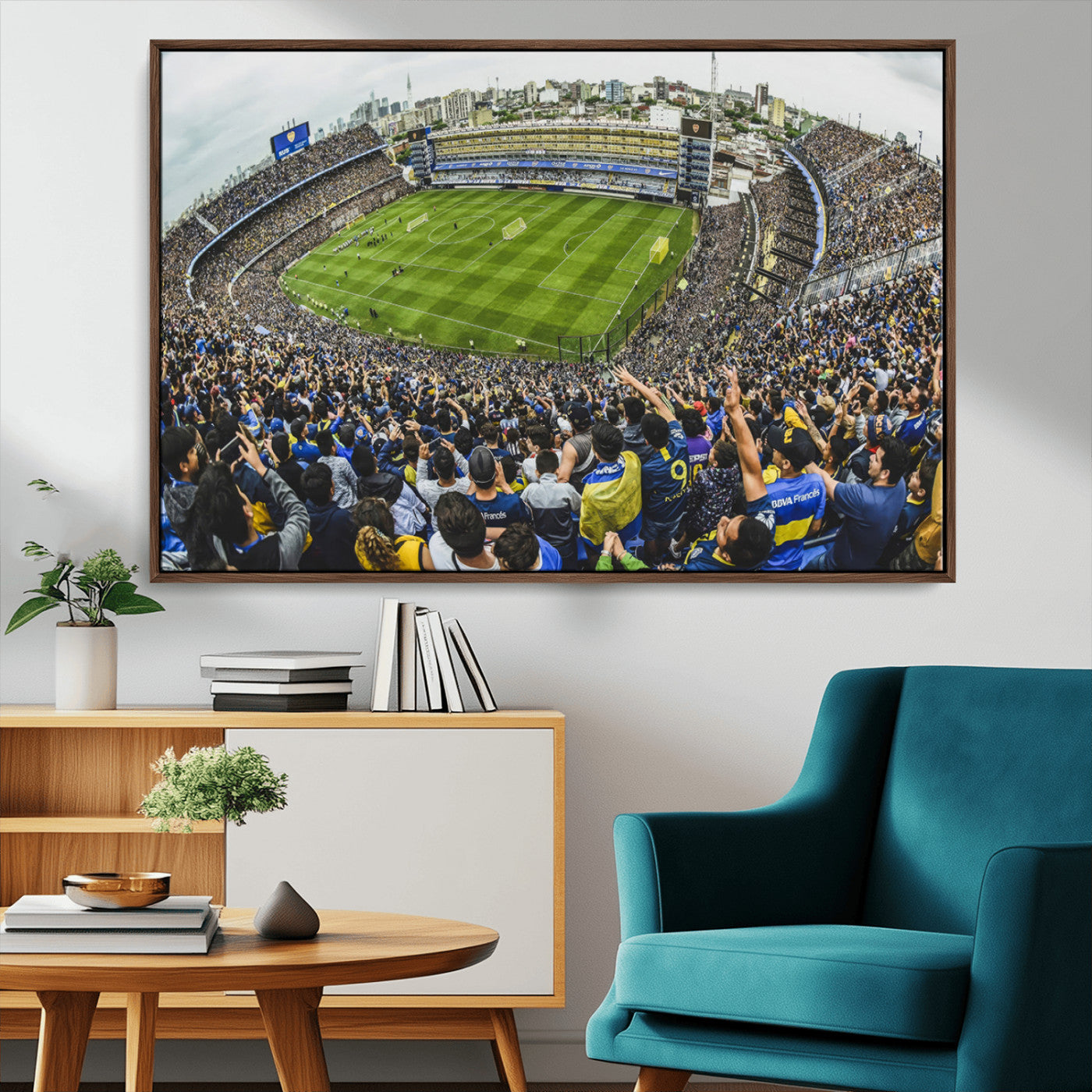 63839-MGV-CV-36X24-Boca Juniors Soccer Team Print Wall Art - Buenos Aires Bombonera Stadium Canvas Print