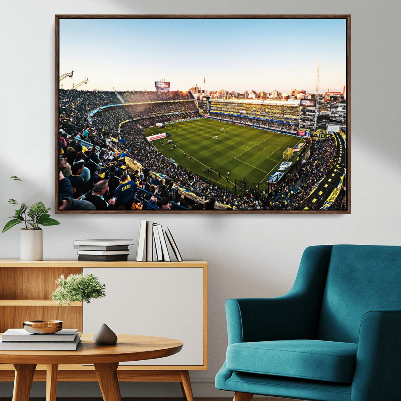 50105-MGV-CV-36X24-Boca Juniors Soccer Team Print - Buenos Aires Bombonera Stadium Wall Art Canvas Print