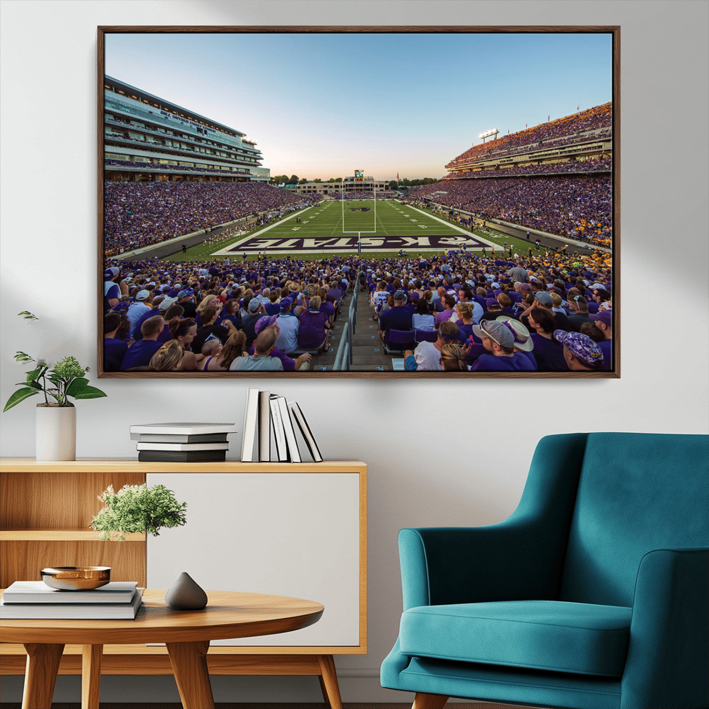 82792-MGV-CV-36X24-Kansas State University Wildcats Football Team Print - Manhattan Bill Snyder Family Football Stadium